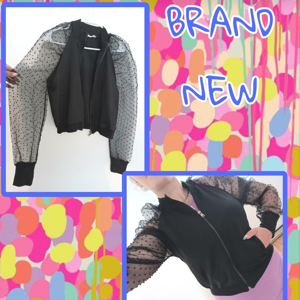 Elegant Black Sheer Sleeve Blouse